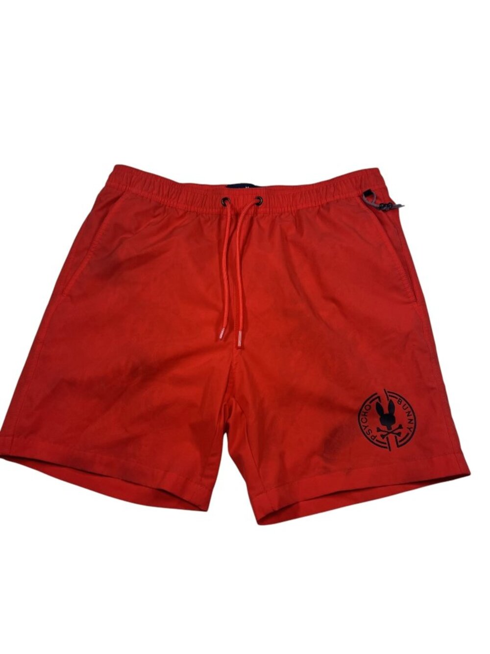 Psycho Bunny Mens Red Swim Trunks Mesh Lined Size Small Back Pocket NWOT